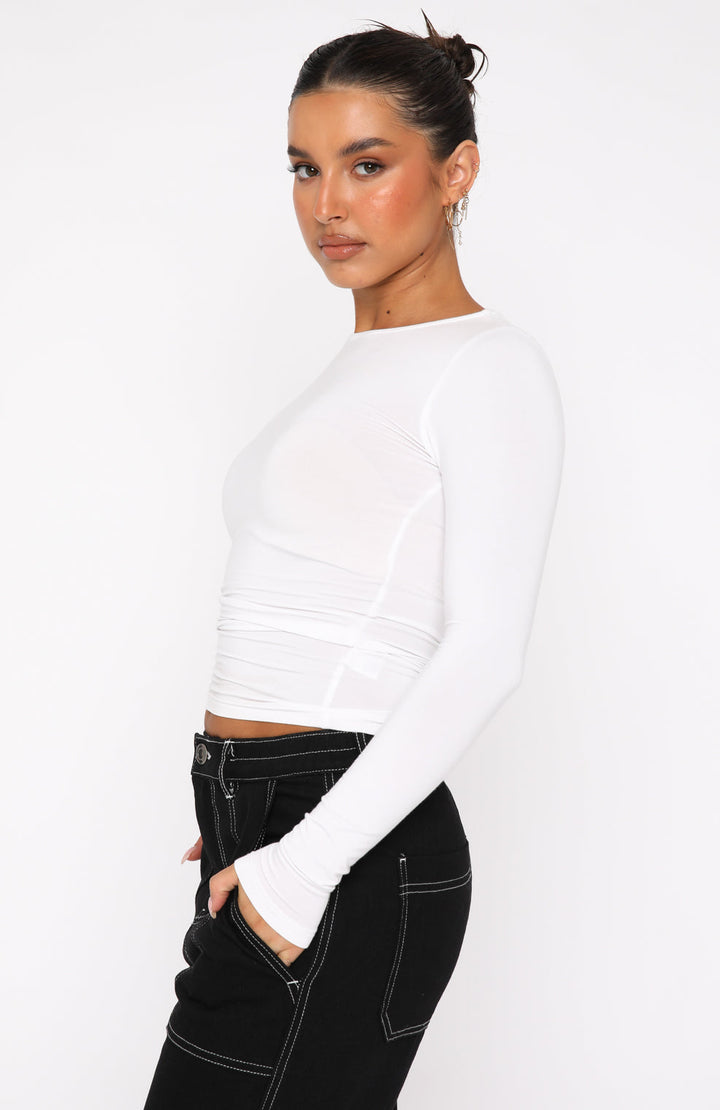 Serene's Long Sleeve Top - White