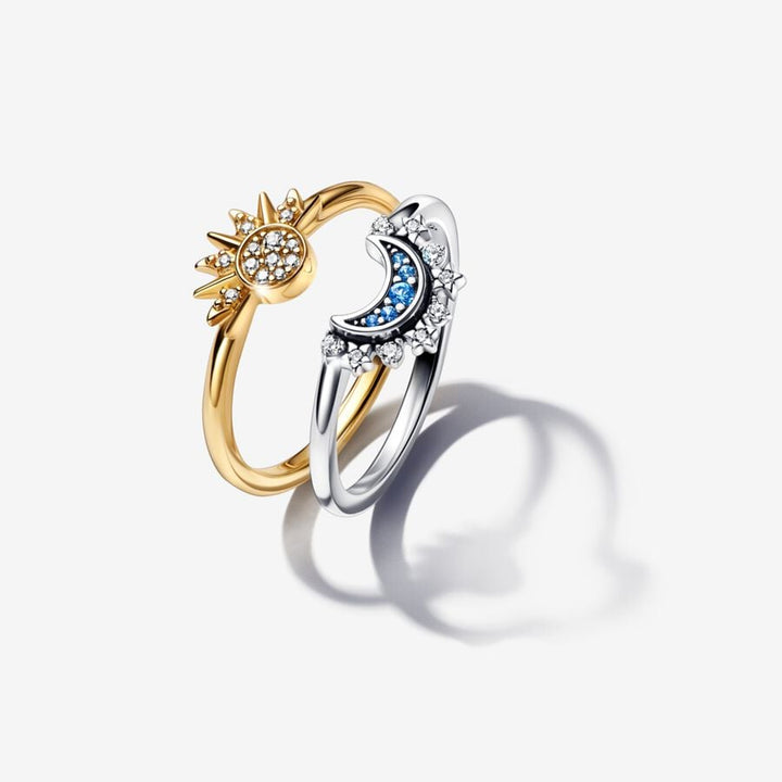 Sun & Moon Ring Set