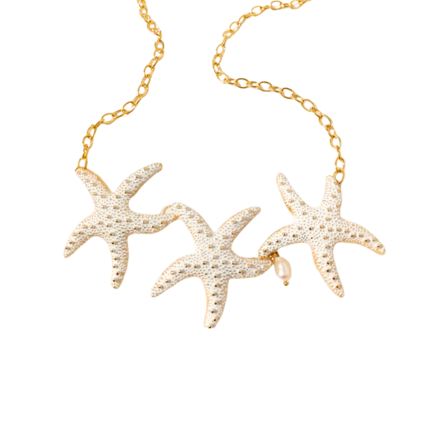 Triple Starfish necklace - Beach Collection