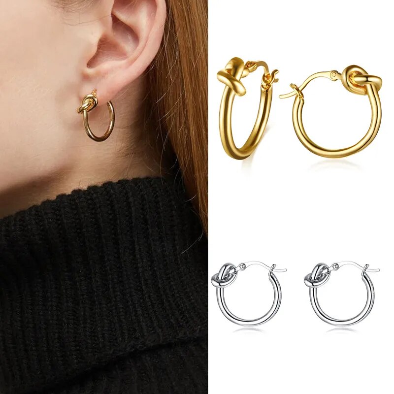 KNOT HOOP EARRING - Summer Collection