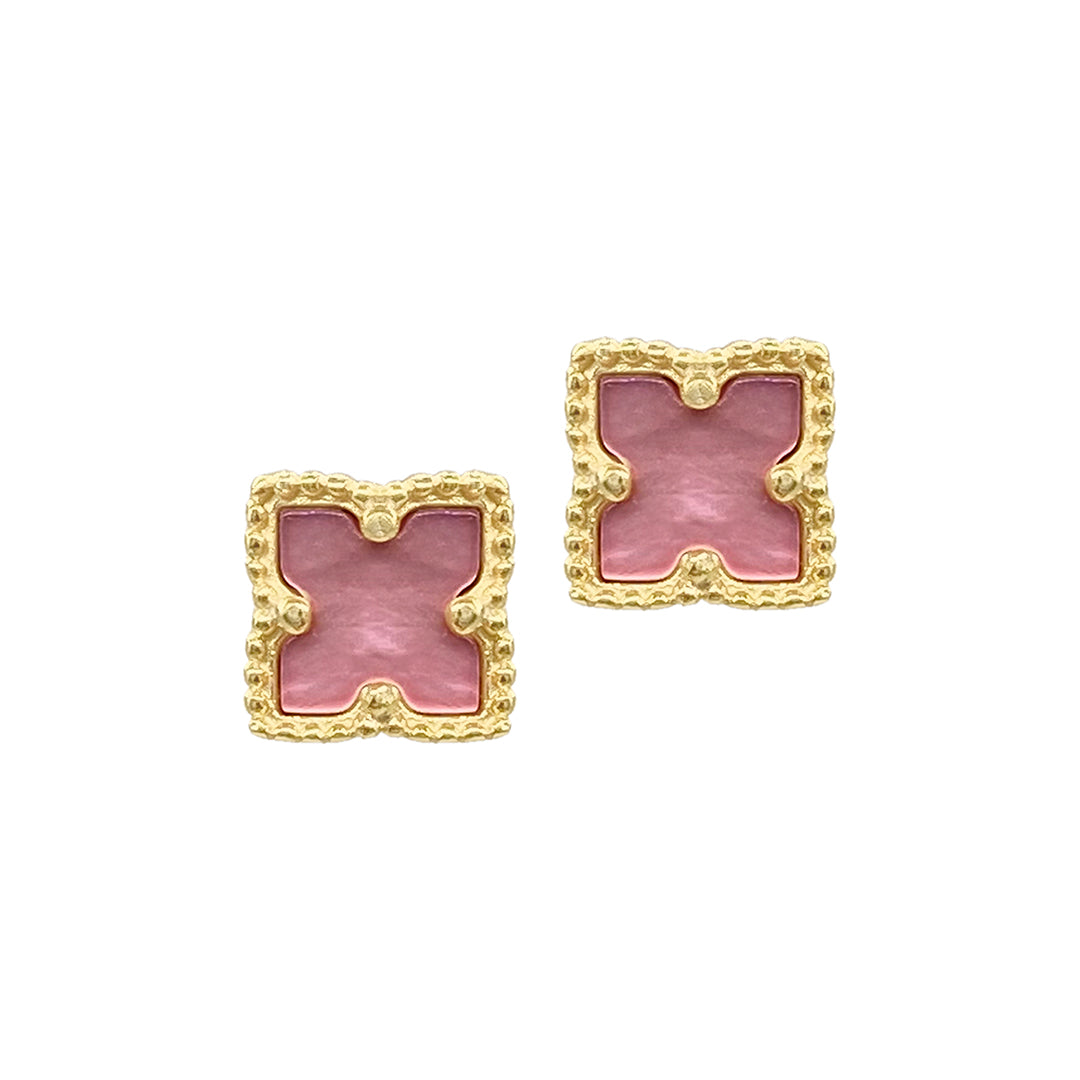 Clover Earrings - Pink